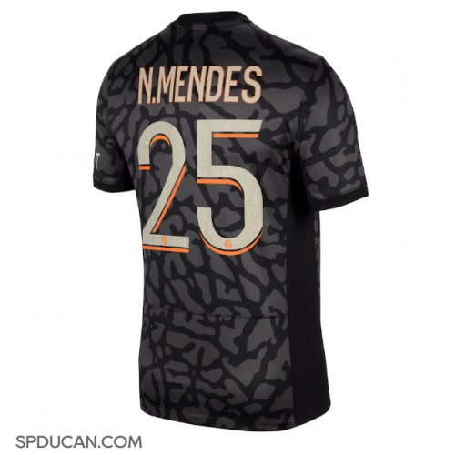 Muški Nogometni Dres Paris Saint-Germain Nuno Mendes #25 Rezervni 2023-24 Kratak Rukav